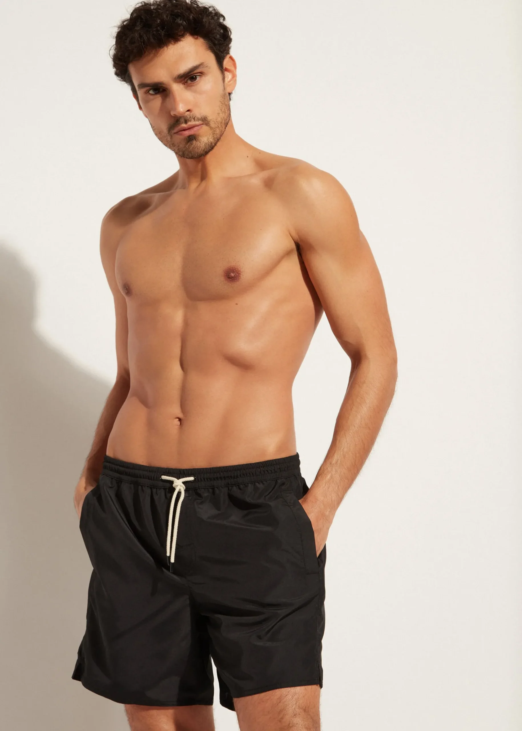 Boxer Shorts^Calzedonia Men's Boxer Swim Shorts Formentera Eco 06 - Black
