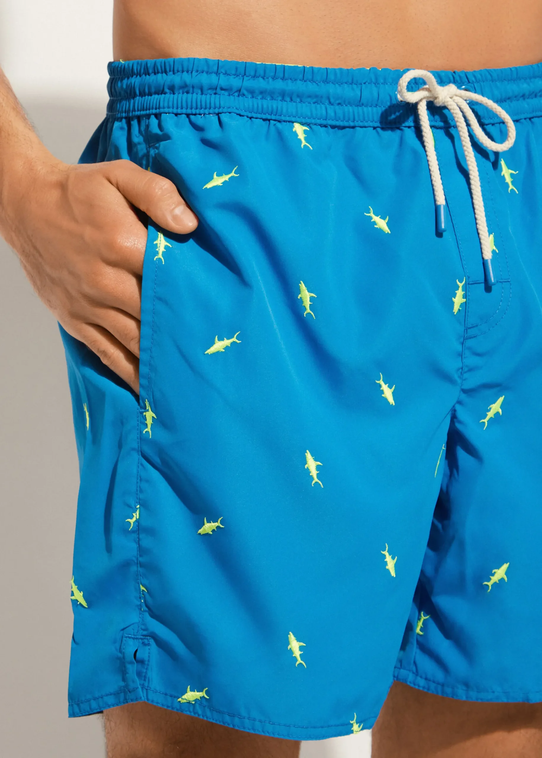 Boxer Shorts^Calzedonia Men's Boxer Swim Shorts Formentera 662C - Shark Pattern