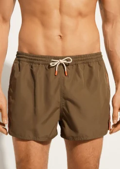 Boxer Shorts^Calzedonia Men's Boxer Swim Shorts Ibiza Eco 668C - Savannah Green Panel