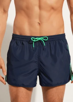 Boxer Shorts^Calzedonia Men's Boxer Swim Shorts Ibiza Eco 666C - Dark Blue Panel