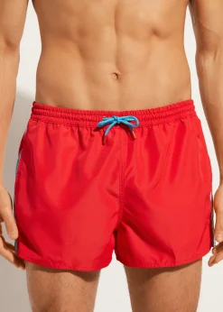 Boxer Shorts^Calzedonia Men's Boxer Swim Shorts Ibiza Eco 669C - Summer Red Panel