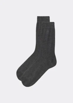 Short Socks^Calzedonia Men's Crew Socks With Cashmere 042 - Mid Grey Blend