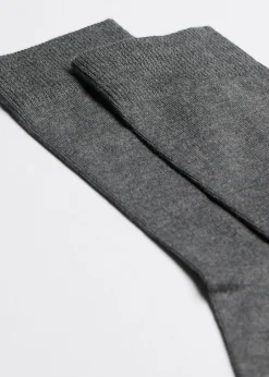 Short Socks^Calzedonia Men's Crew Warm Cotton Socks 042 - Mid Grey Blend