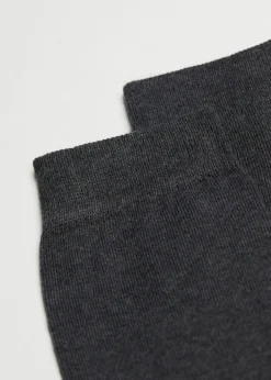Short Socks^Calzedonia Men's Crew Warm Cotton Socks 020 - Anthracite Grey Blend