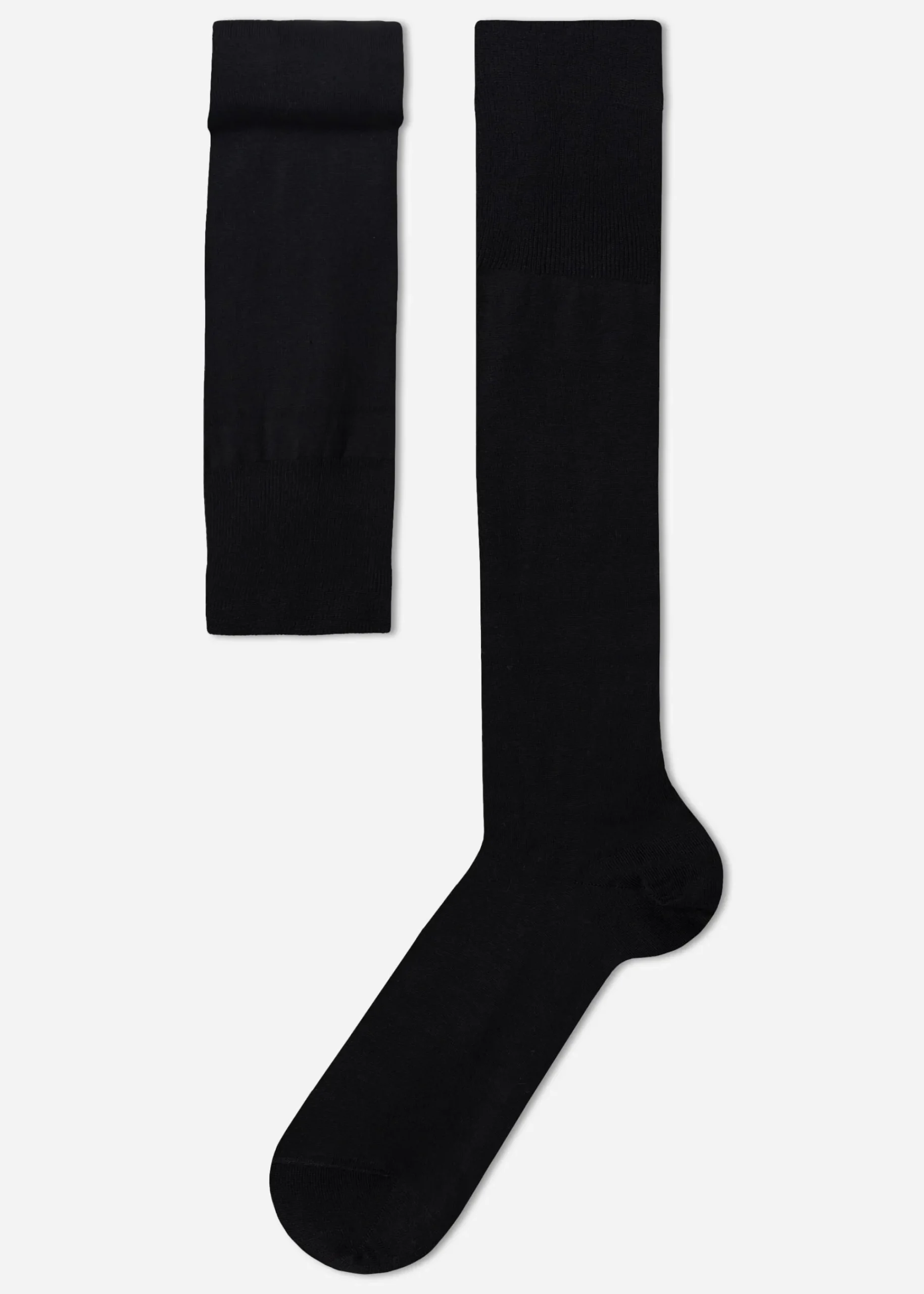 Long Socks^Calzedonia Men's Long Lisle Thread Socks 019 - Black