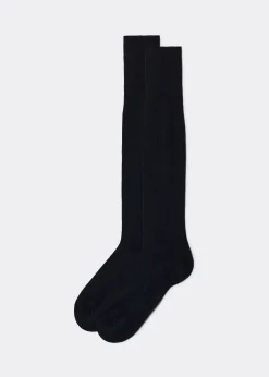 Long Socks^Calzedonia Men's Long Socks With Cashmere 016 - Blue