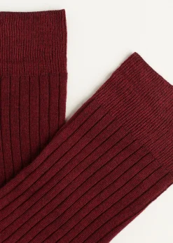 Short Socks^Calzedonia Men's Ribbed Cashmere Short Socks 9373 - Ch-Costa Bordeaux