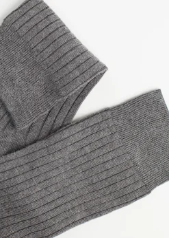 Short Socks^Calzedonia Men's Ribbed Cashmere Short Socks 9566 - Ch-Costa Grigio Mel