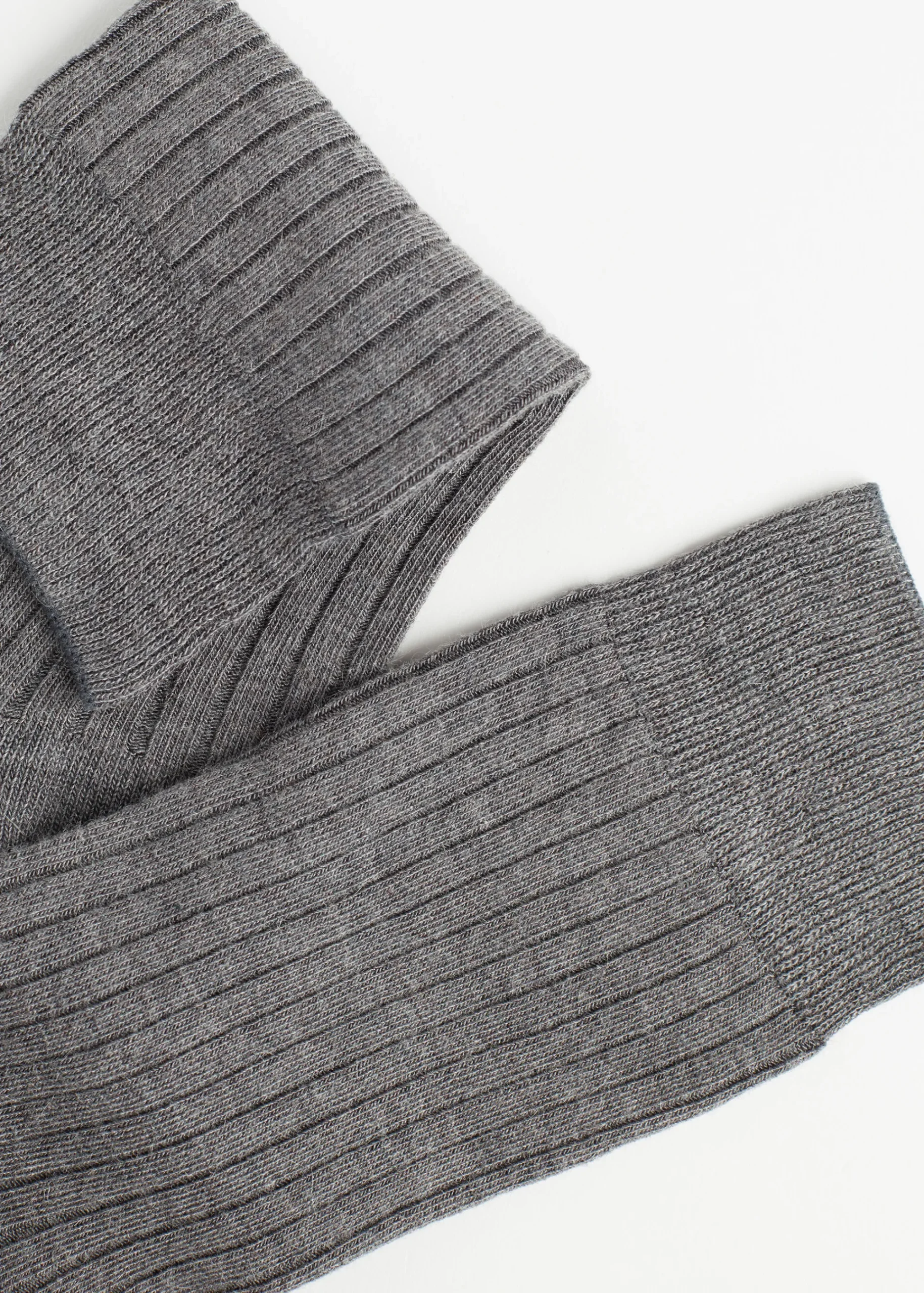 Short Socks^Calzedonia Men's Ribbed Cashmere Short Socks 9566 - Ch-Costa Grigio Mel