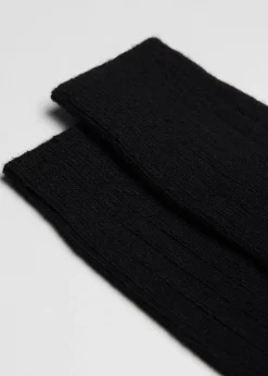 Short Socks^Calzedonia Men's Short Ribbed Socks With Wool And Cashmere 019 - Black