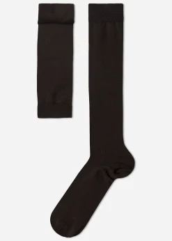 Long Socks^Calzedonia Men's Stretch Cotton Long Socks 015 - Brown