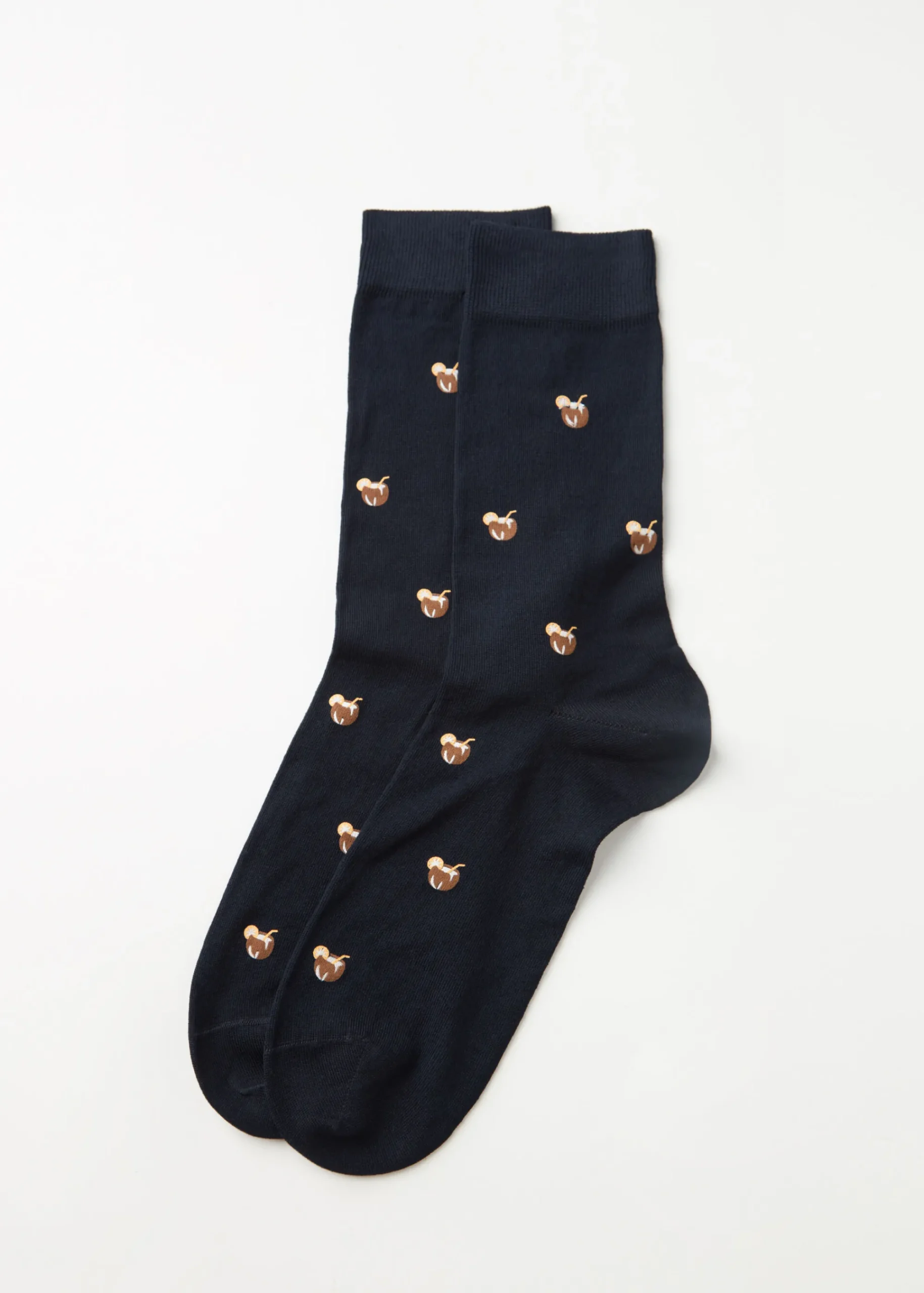Short Socks^Calzedonia Men's Summer Print Crew Socks 9721 - Blue Coconut Print