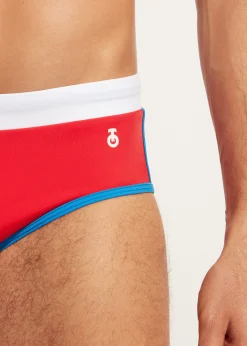Briefs^Calzedonia Men's Swim Briefs Malindi 645C - Summer Red