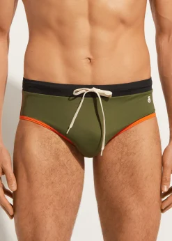 Briefs^Calzedonia Men's Swim Briefs Malindi 652C - Savannah Green
