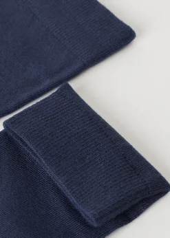 Short Socks^Calzedonia Men's Wool And Cotton Crew Socks 767 - Dark Denim Blue