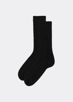 Short Socks^Calzedonia Men's Wool And Cotton Crew Socks 019 - Black