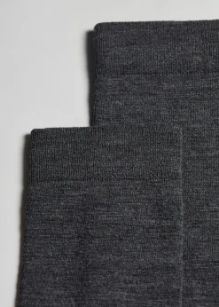 Long Socks^Calzedonia Men's Wool And Cotton Long Socks 711 - Charcoal Grey Blend