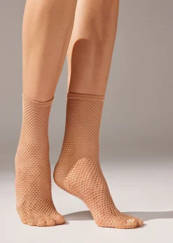 Short Socks^Calzedonia Mesh Socks 3911 - Natural Fishnet