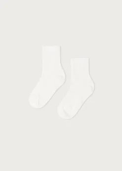 Socks^Calzedonia Newborn Cotton Short Socks 002 - Cream