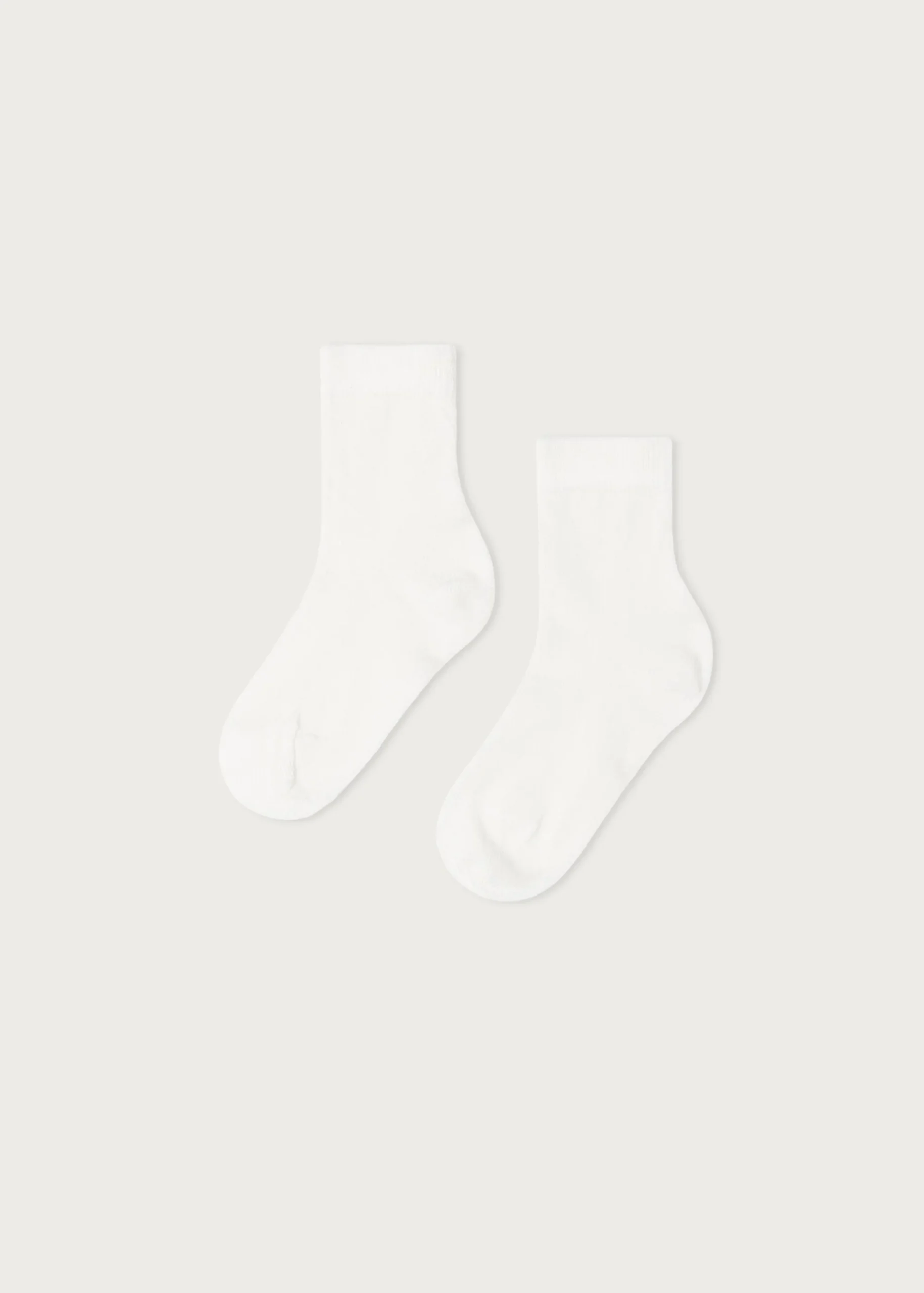 Socks^Calzedonia Newborn Cotton Short Socks 002 - Cream