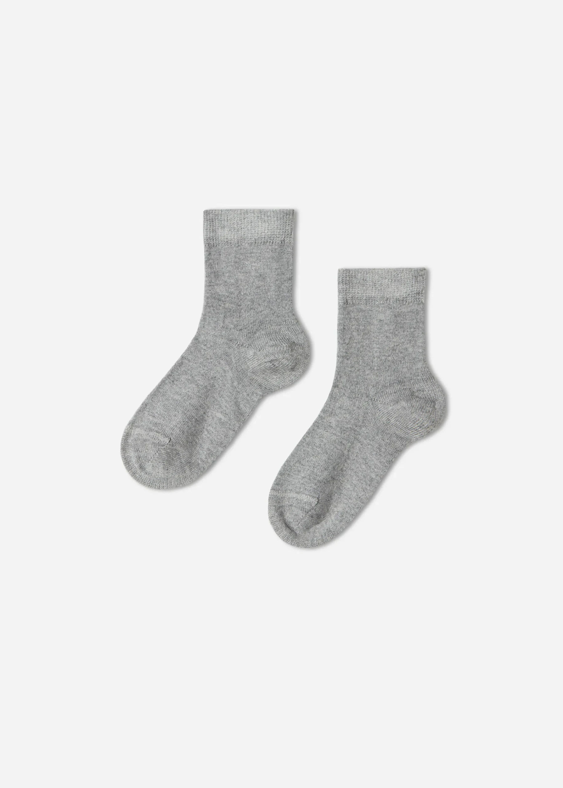 Socks^Calzedonia Newborn Cotton Short Socks 031 - Grey Blend