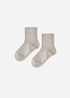 Socks^Calzedonia Newborn Short Socks With Cashmere 904 - Natural Sand Blend