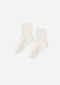 Socks^Calzedonia Newborn Short Socks With Cashmere 002 - Cream