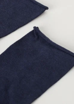 Short Socks^Calzedonia Non-Elastic Cotton Ankle Socks 767 - Dark Denim Blue