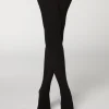 Over-The-Knee Socks^Calzedonia Openwork Wool Over-The-Knee Socks 9549 - Ch-Costina Nero