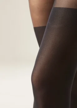 Sheer Tights^Calzedonia Over-Knee Tights 3781 - Black/Black