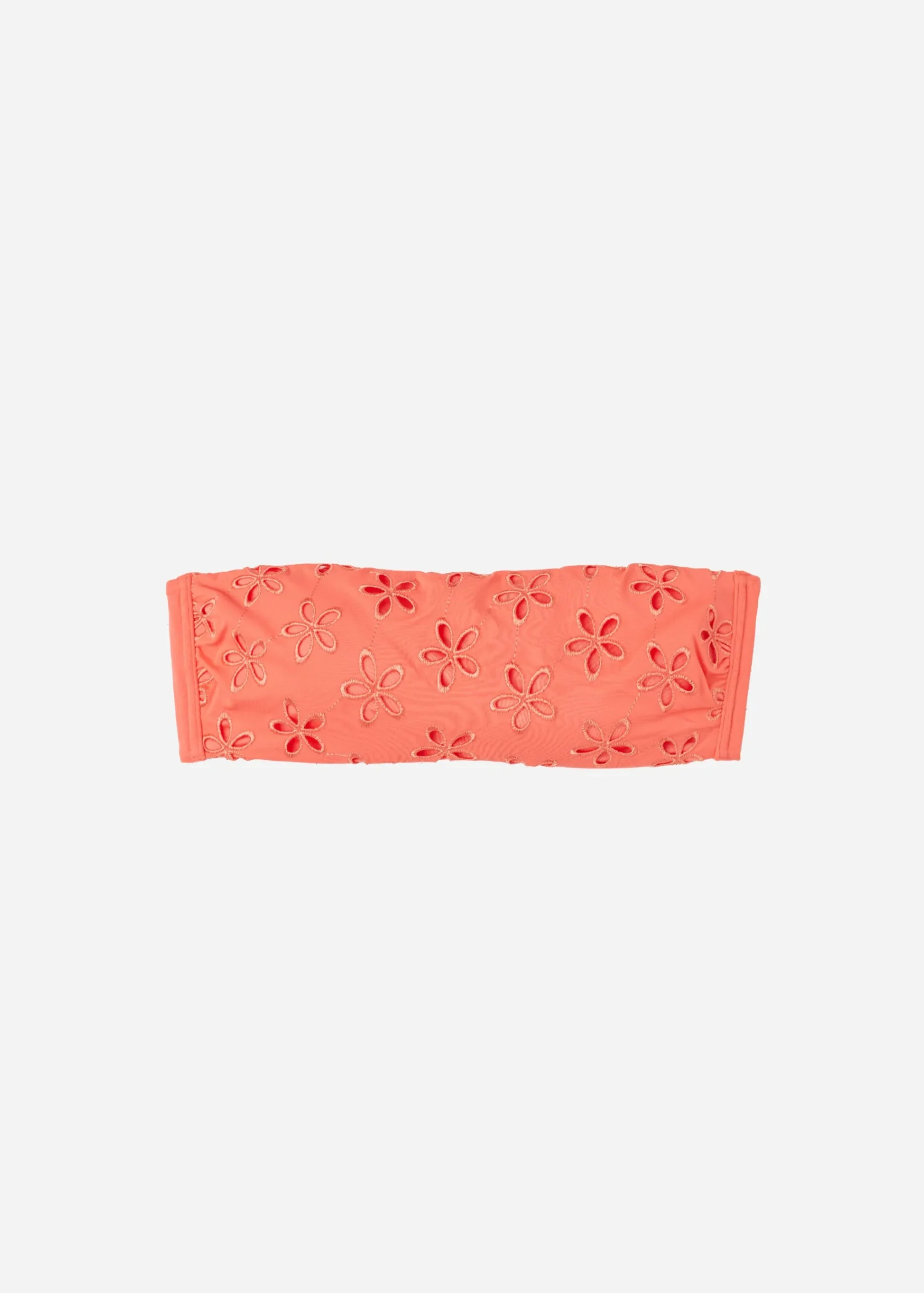 Bikini^Calzedonia Padded Bandeau Bikini Top Corfu 619C - Orange Coral