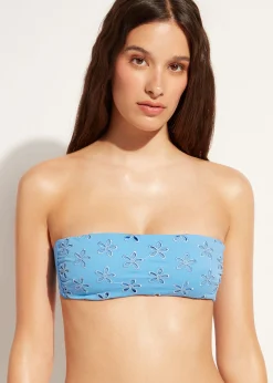 Bikini^Calzedonia Padded Bandeau Bikini Top Corfu 640C - Ocean Blue