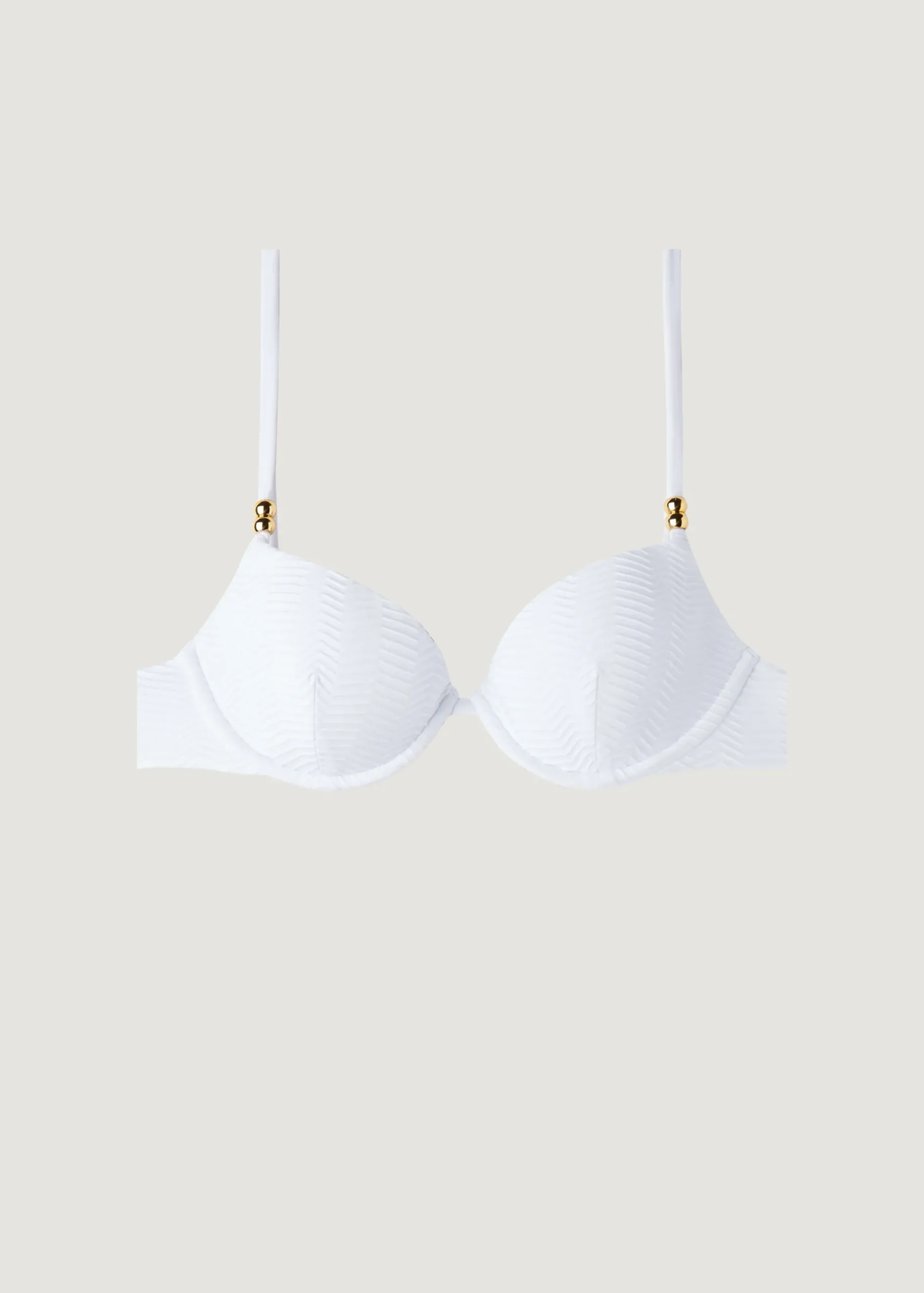 Bikini^Calzedonia Padded Push-Up Bikini Top Casablanca 628C - White 3D