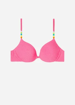 Bikini^Calzedonia Padded Push-Up Bikini Top San Diego 641C - Candy Pink