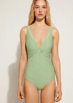 One-Piece Swimswuits^Calzedonia Padded Swimsuit Genova 644C - Desert Green