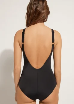 One-Piece Swimswuits^Calzedonia Padded Swimsuit Paola 06 - Black