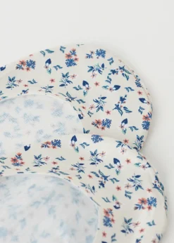 Invisible^Calzedonia Patterned Invisible Socks 9281 - White Floral