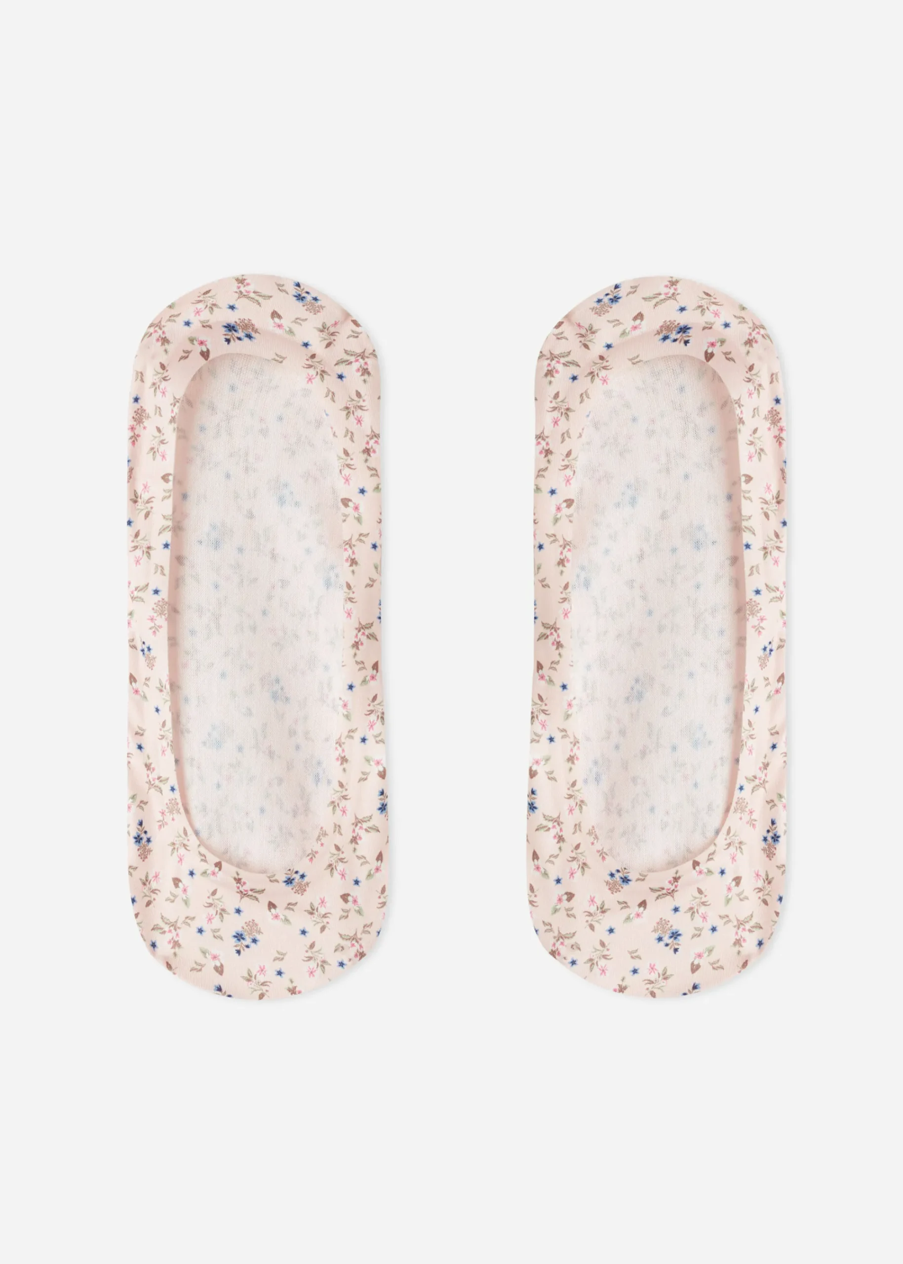 Invisible^Calzedonia Patterned Invisible Socks 9280 - Pink Flowers