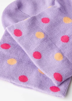 Short Socks^Calzedonia Polka Dot Pattern Short Socks 9662 - Lilac Polka Dot