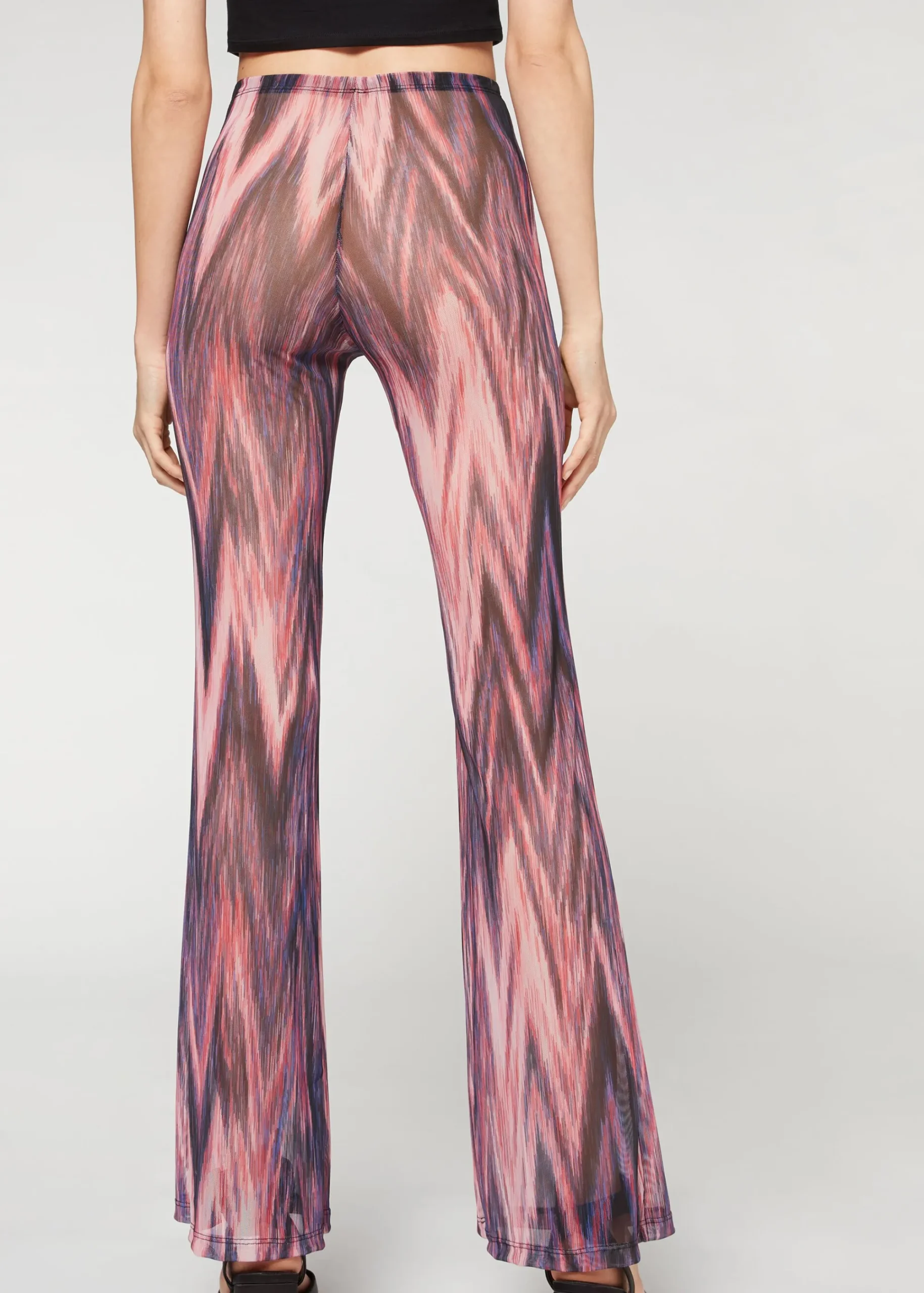 Leggings^Calzedonia Printed Tulle Flared Leggings 608C - Fuchsia/Purple Chevron