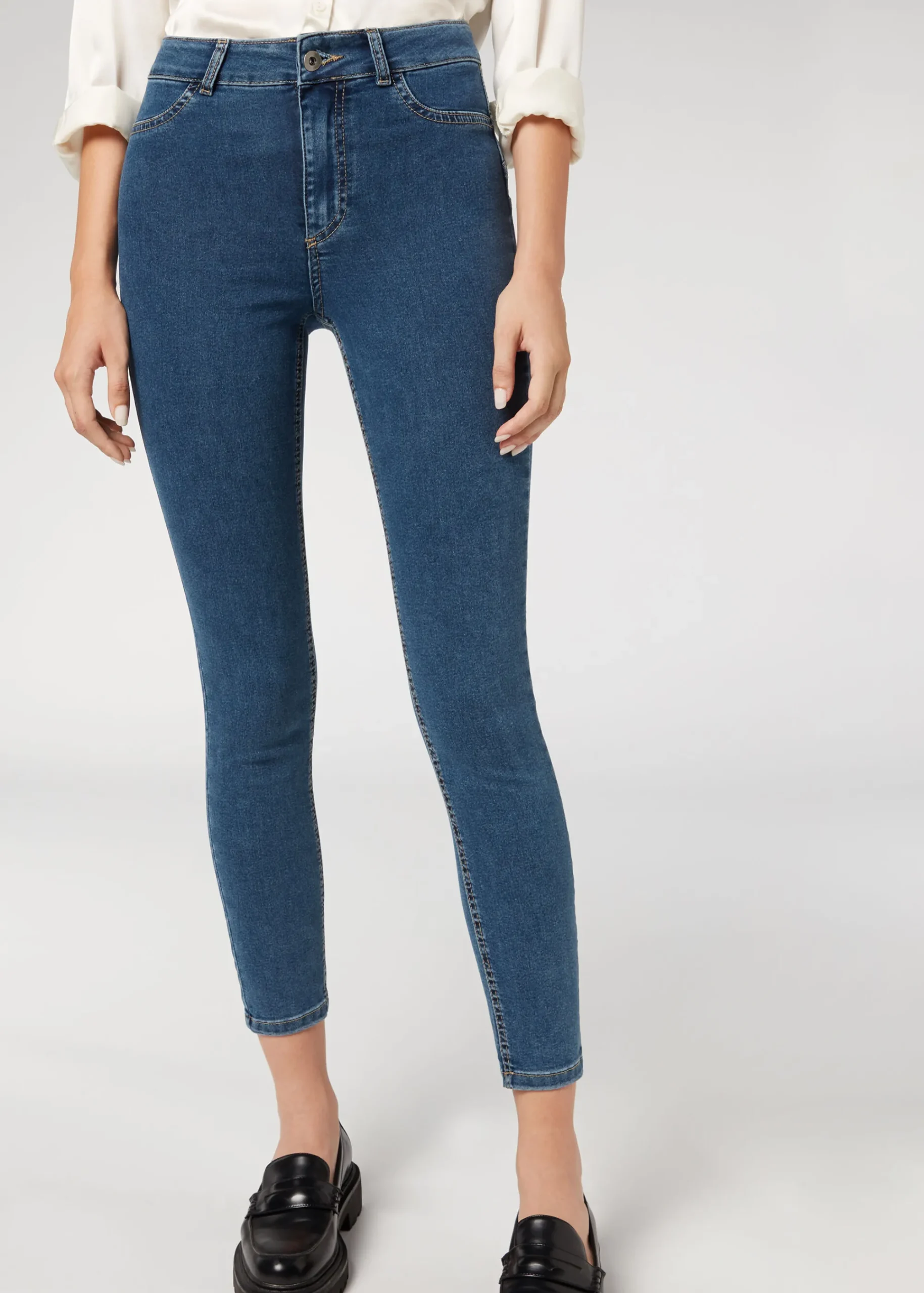 Jeans^Calzedonia Push-Up And Soft Touch Jeans 5105 - Blue Denim