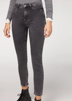 Jeans^Calzedonia Push-Up And Soft Touch Jeans 4597 - Washed Acid Grey