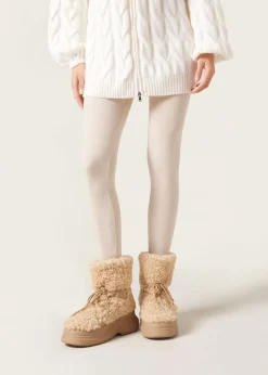 Leggings^Calzedonia Ribbed Leggings With Cashmere 134C - Natural Blend