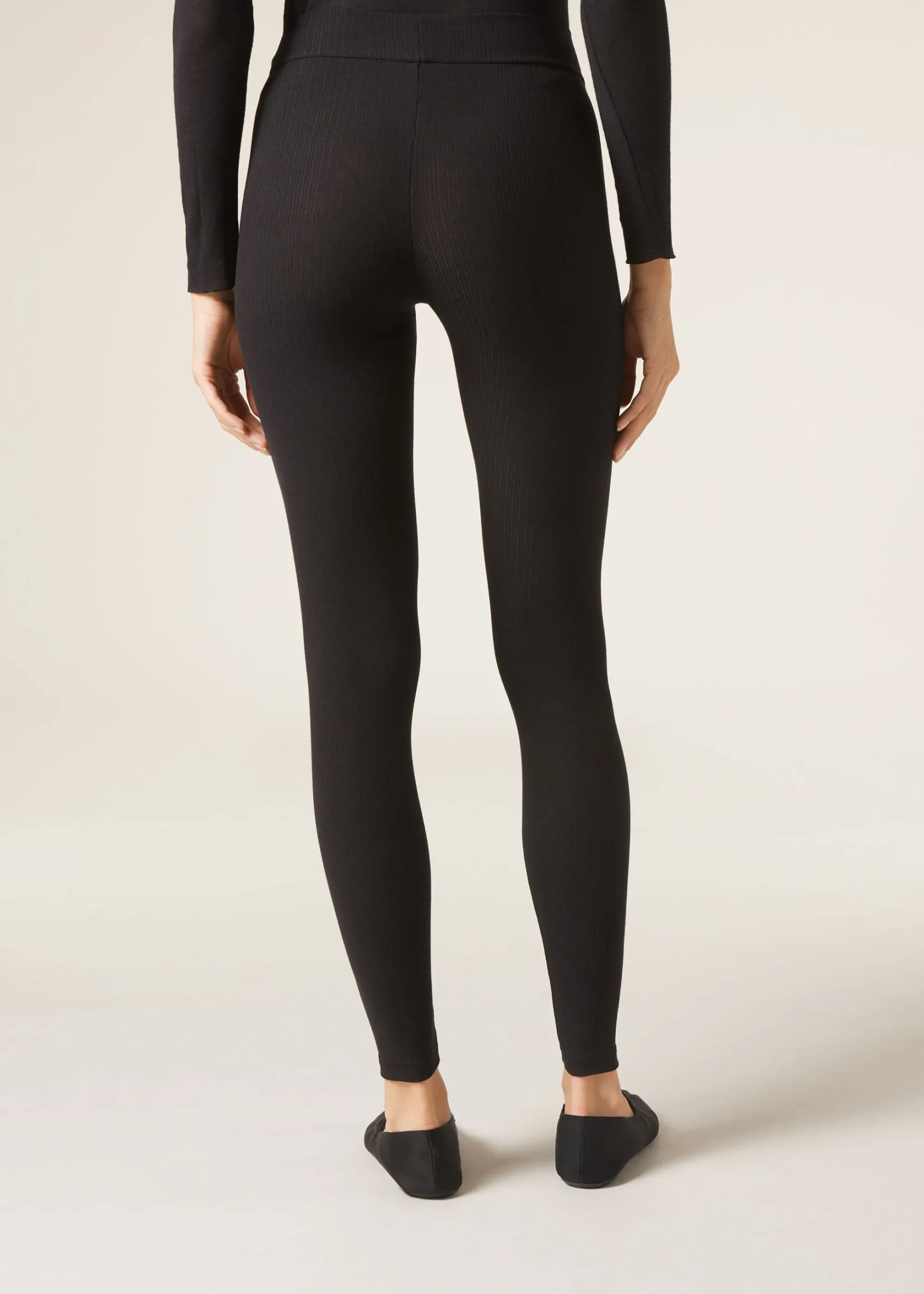 Leggings^Calzedonia Ribbed Leggings With Cashmere 019 - Black