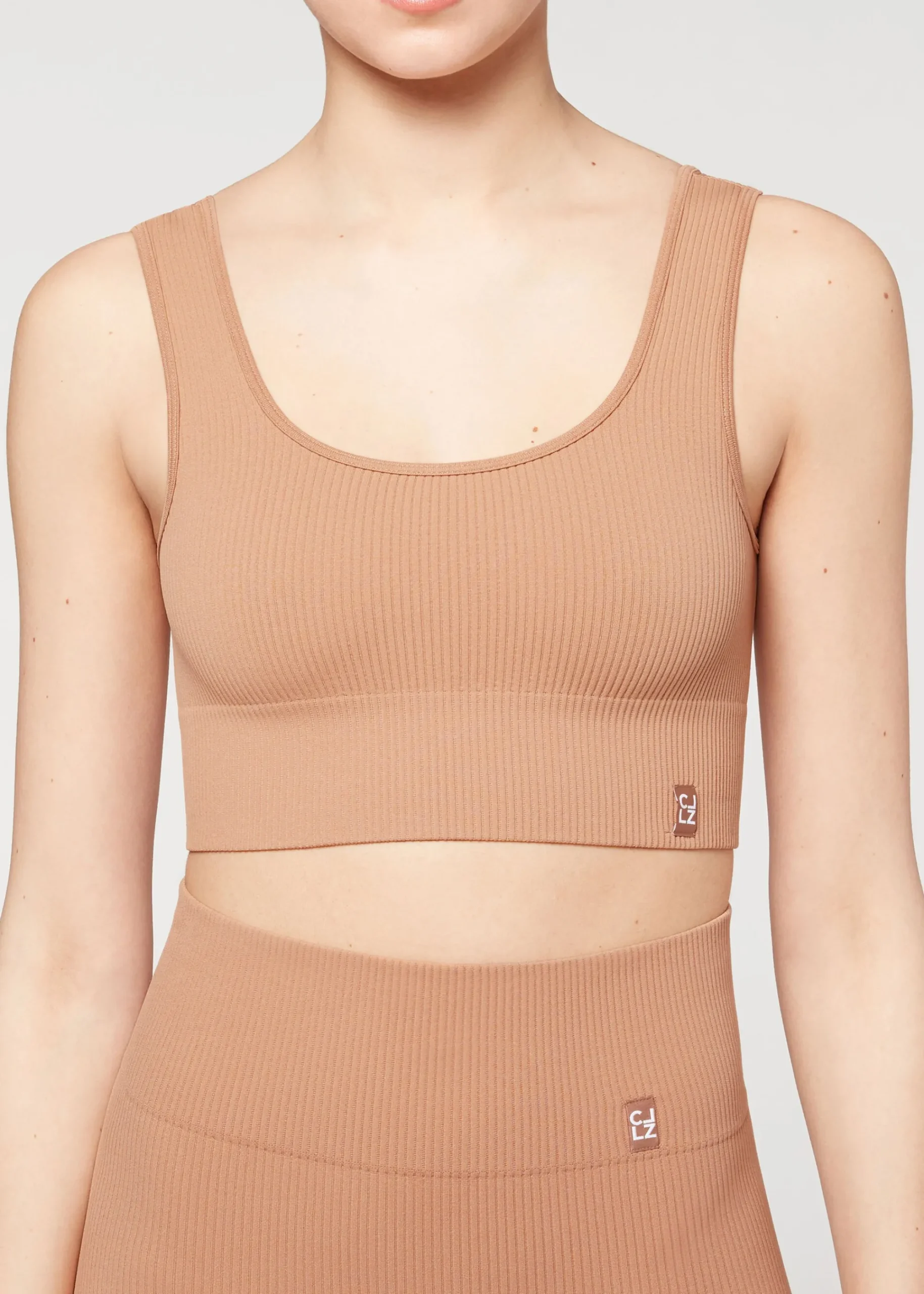 Fitness Top^Calzedonia Ribbed Seamless Sport Top 5275 - Caramel