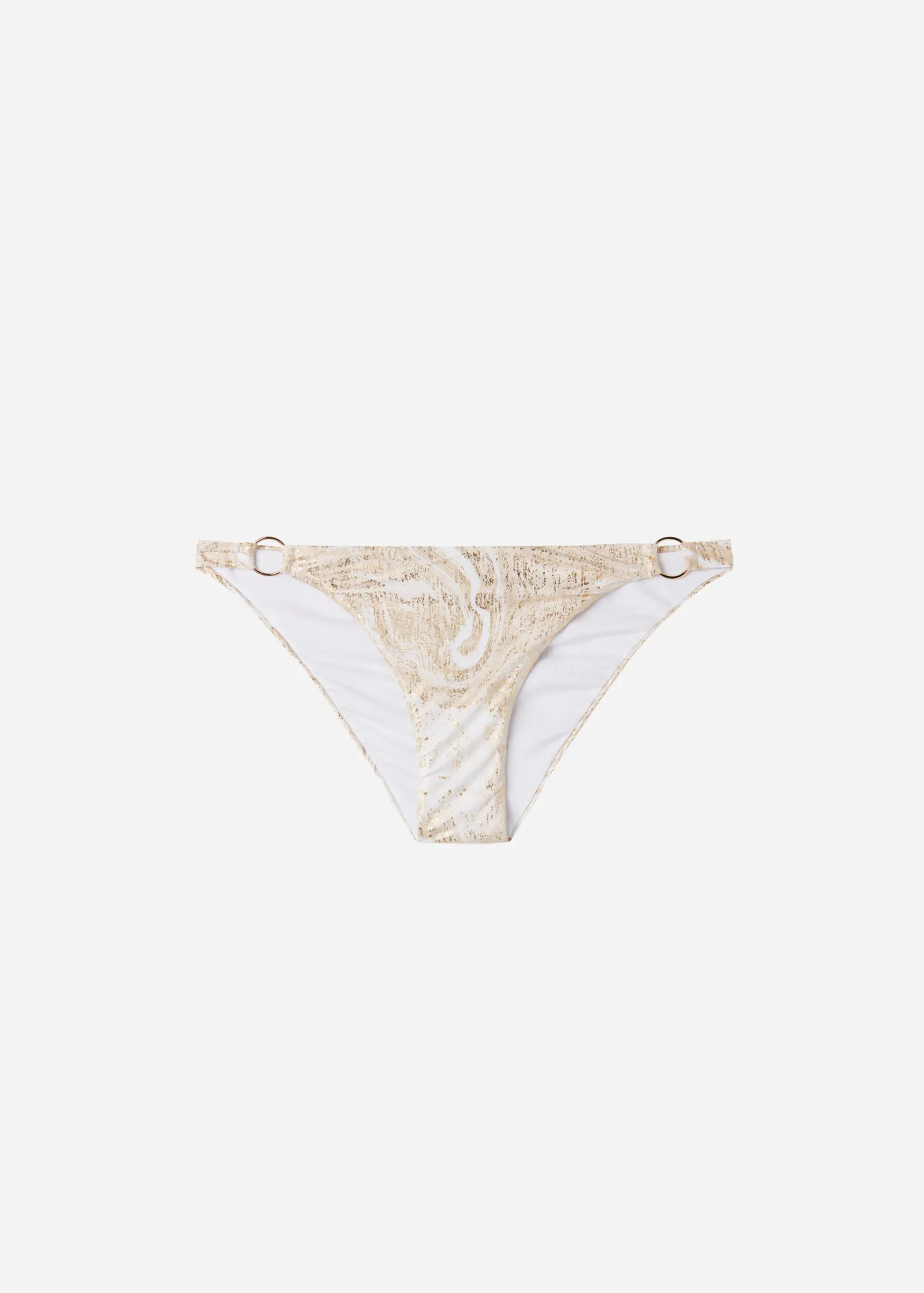 Bikini^Calzedonia Ring Bikini Bottoms Melbourne 631C - Gold Marble