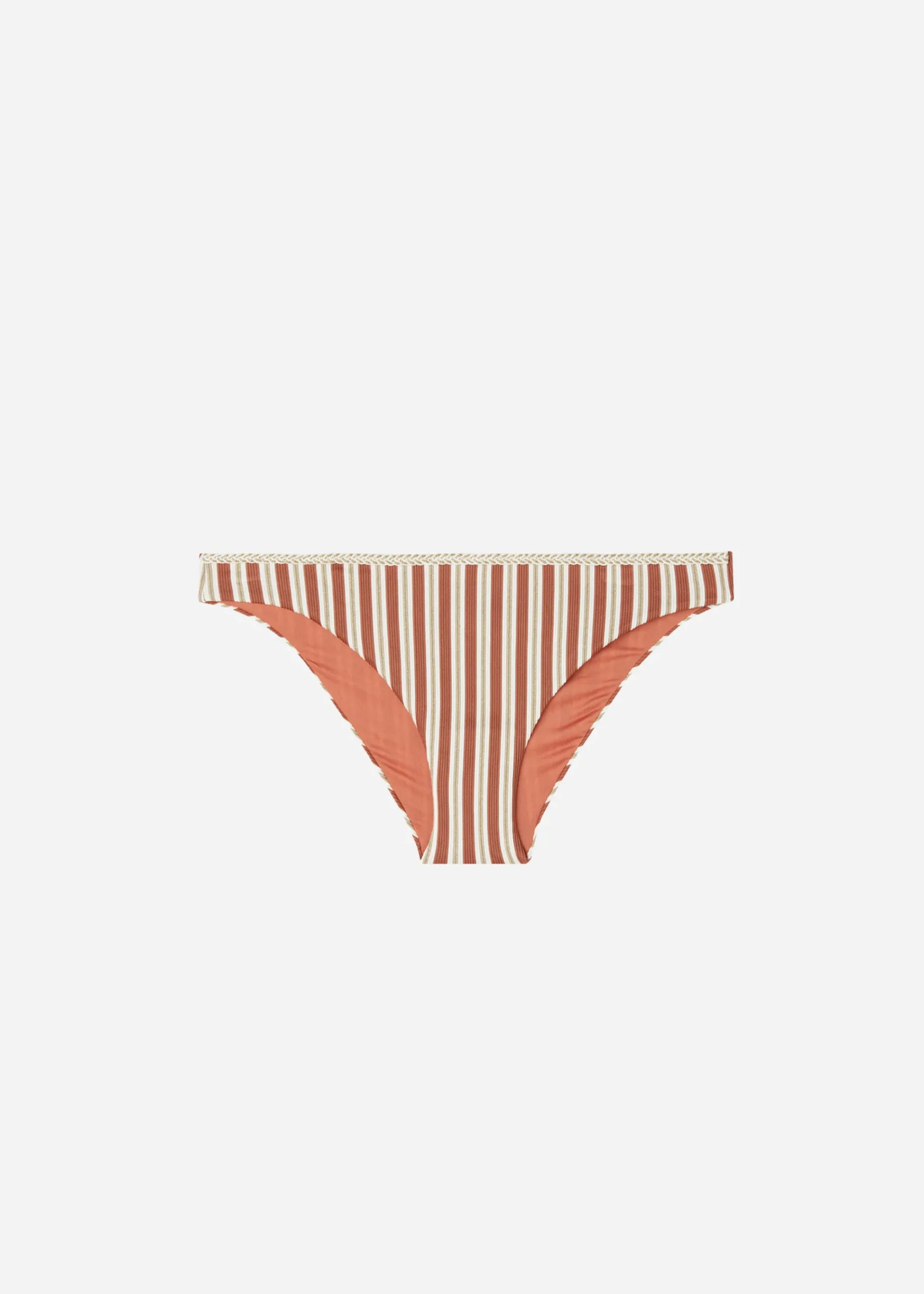 Bikini^Calzedonia Rodi Stripe Bikini Bottoms 687C - Brown/White Stripes