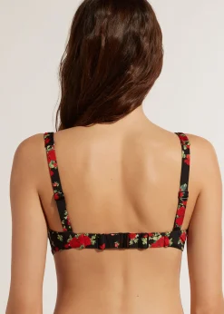 Bikini^Calzedonia Rose Animal Print Balconette Bikini Top Nizza 685C - Pink Animal Print