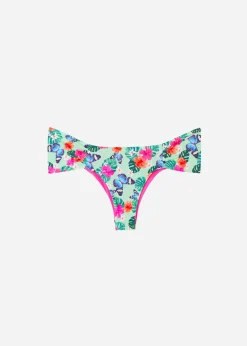 Bikini^Calzedonia Ruched Brazilian Bikini Bottoms Malibu 638C - Butterfly Patterns