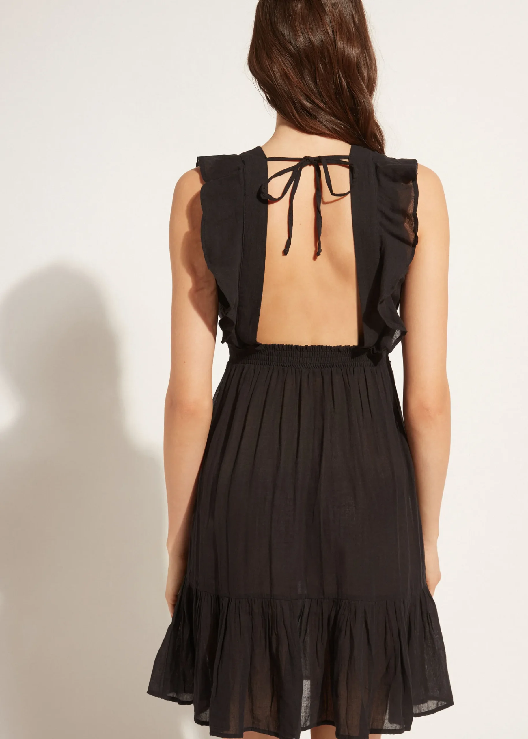 Beachwear^Calzedonia Ruffle Passementerie Short Dress 06 - Black